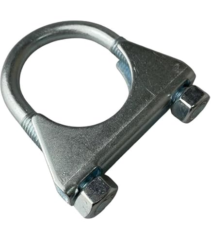 AUPROTEC Lot De 2 Colliers D'échappement M8 - 45 Mm, Acier Galvanisé, Qualité Allemande