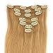 Produktbild RemyHair Remy Echthaar Haarverlaengerung Clip-In-Extensions 46CM 16clips 70g#27 Honigblond