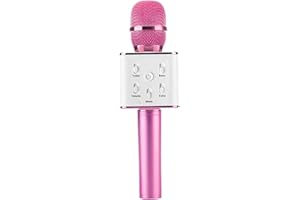 DRSYXCS Wireless Microphone for kids Adults, Bluetooth Microphone with Voice Changer, Portable Karaoke Mic Speaker Machine Singing Toy Compatible with iOS Android Devices for Party Home KTV (Purple)