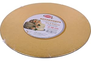 Graziano Vassoio Sottotorta Oro-Argento Rotondo ø 26 cm