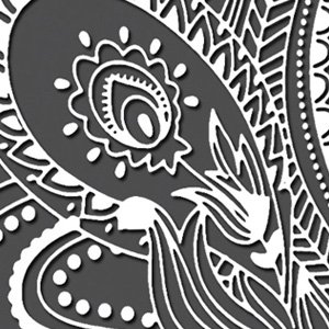 kwmobile Funda para Huawei P8 - Case pl  stico para m  vil - Cover trasero dise  o flor de paisley en blanco transparente