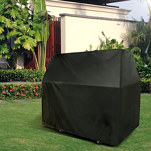 GHB BBQ Grillabdeckung Gasgrill Schutzhülle Abdeckhaube Haube 145 x 61 x 117cm schwarz - 2