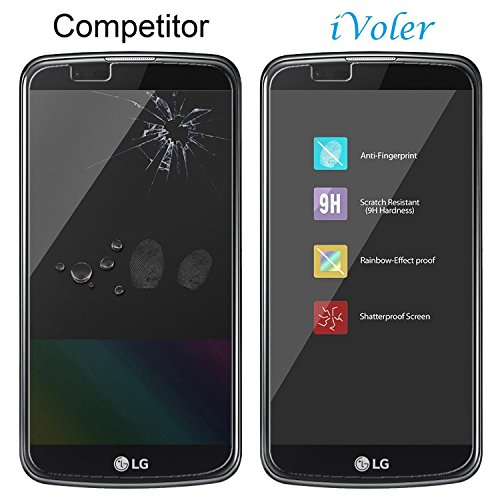  2 Pack  LG K10 Protector de Pantalla  iVoler  0 3mm Dureza 9H  Protector de Pantalla de Vidrio Templado Cristal Protector para LG K10 -Dureza de Grado 9H  Espesor 0 30 mm  2 5D Round Edge- Ultra-trasparente   Anti-golpe   Ajuste Perfecto   No hay Burbujas - Garant  a Incondicional de 18 Meses