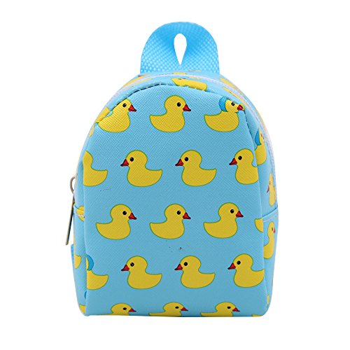 HeyBro 45,7 cm American Girl Puppe Ente Schule Mini Schultasche Spielzeug Puppe Zubehör für Kinder (blau)