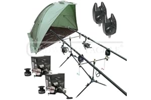 REDWOODTACKLE Carp Fishing Set & Bivvy/Shelter, Rods, Reels, Pod, Alarms, Carp Tackle