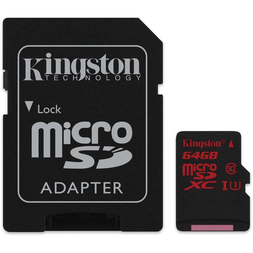Kingston SDCA3/64GB microSDHC/SDXC 64GB Speicherkarte mit Adapter (UHS-I U3, 90R/80W) - 2