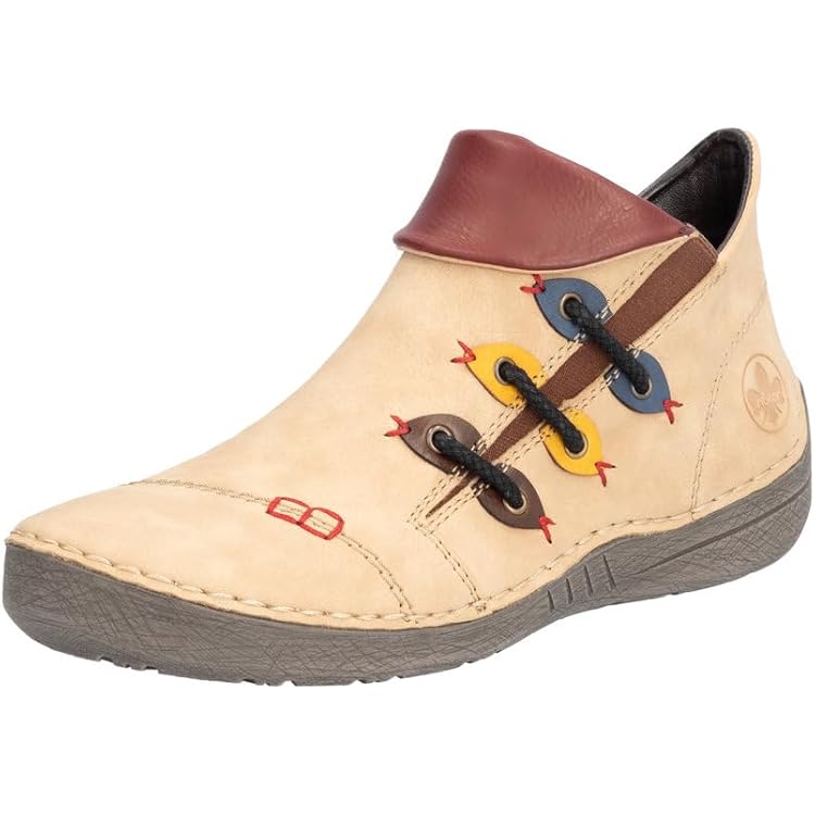 Rieker Dames N9301 veterschoenen, beige, 43 EU
