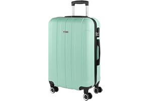 ITACA - Maleta Mediana con 4 Ruedas Giratorias para Viajes Largos Tipo Trolley Ideal como Maletas de Viaje Grandes 23 Kilos y Maleta Viaje Mediana Resistentes, Menta