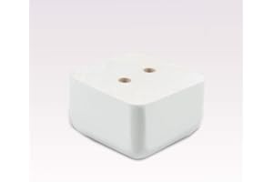 VERSHY 4X Möbelfüße Holz Sofafuß Tischfuß Möbelfuß Schrankfuß Holzbeine gerade eckig Buche/Eiche (3 x 5 x 5 cm (HxBxT), Weiß)