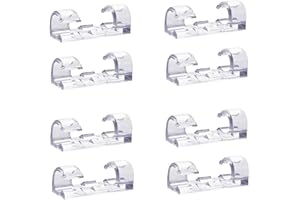 ZHjuju Clips de câble Transparents，60Pcs Câble Auto-Adhésifs Clips, Premium Adhésif 3M, Attaches Câbles pour Organiseur Bureau,Cordon Électrique pour Noël et Lumière de Fée (S, Transparent).