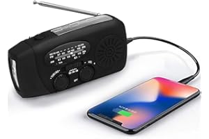 GEARTIST Upgraded Emergency Solar Weather Radio Hurricane Supplies Earthquake Kit Hand Crank Self Powered AM/FM/WB NOAA Wind up Survival Radios LED Flashlight 2000mAh Power Bank for iPhone Smart Phone