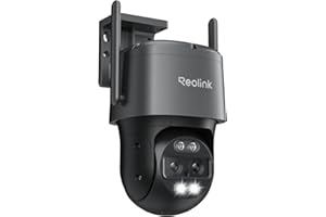 Reolink 4K Wi-Fi 6 PTZ Camara Vigilancia WiFi Exterior con Doble Lente, Zoom Híbrido 6X, Detección de Personas/Vehículos/Animales, Seguimiento Automático, Visión Nocturna en Color, TrackMix WiFi Gris