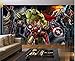 Produktbild Benutzerdefinierte 3d Kinder Jungen Tapete Wandbild Die Avengers Spiderman Eisen Mann Hulk Kapitän Amerika Tv Sofa Wohnzimmer Café Bar Hintergrund Breite 200cm * Höhe140cm pro
