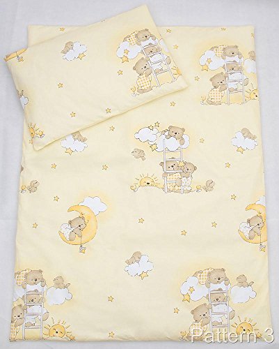 2 Pcs Cot Bedding Set - 120x90cm Duvet Cover & Pillowcase - Pattern 3