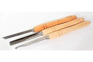 STUBAI Drechselmesser Set 3 tlg. S700001 Beitel Messer Drechseleisen in Tasche