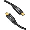 CableCreation USB C to USB C Cable 5FT, 10Gbps Data Transfer, 4K Video Output, 100W Charging, USB C to C Data Cable for Android Auto, USB C External SSD MacBook iPad,Galaxy S23, etc,1.5m Gray