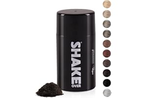 ‎SHAKE OVER SHAKE OVER Veganes Streuhaar zur Haarverdichtung, mit Zink angereicherte Fasern, hochwertiges Schütthaar, Made in Europe (12 g, DARK BROWN)