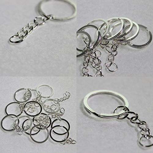 Set 60 Pezzi Anelli Portachiavi In Acciaio - 30 Ganci + 30 Perni Ad Occhiello Per Fai Da Te - Foto 4