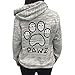 Produktbild SANNSYIS Damen Langarm Gesteift Sweatshirt Kapuzenpullover Kapuzenpulli Hoodie Kapuzen Sweater Hoodies Pullover Solide Casual Bluse Oberteile Herbst Winter Bekleidung (XL, Grau)
