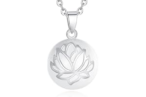 CELESTIA Bola de Grossesse Collier Appeleur d'ange pour Femmes Enceintes, Argent Musical Globulaire Pendentif avec 2 Chaînes, Bijoux Gravidité, Future Maman Cadeau