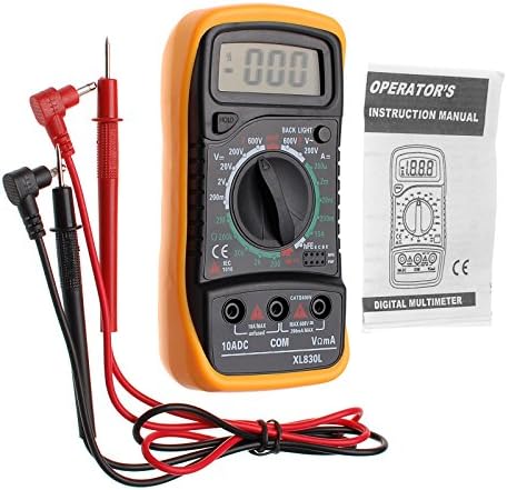 SEEM® XL830L LCD Digital Meter Multimeter Voltmeter Ammeter OHM AC DC Ohmmeter Circuit Checker Tester Buzzer (UK Location)