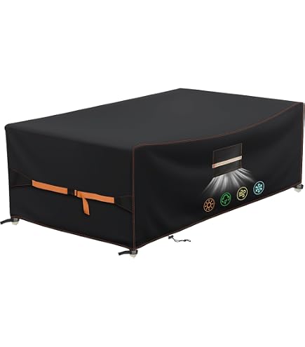Housse De Protection Salon De Jardin - 279x200x105 Cm, Tissu Oxford 420D Imperméable, Cordon De Serrage