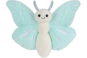 Apricot Lamb Peluche papillon bleu insecte pour enfants - Doudou mignon pour bébé fille et garçon - Papillon bleu moelleux - 19 cm