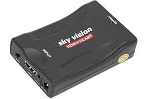 Konwerter HDMI na SCART, przetwornik HDMI, sky vision HDMI do SCART adapter 1080P 60Hz HD do DVD, Blu-Ray, PS4, PS3, Xbox, Sky