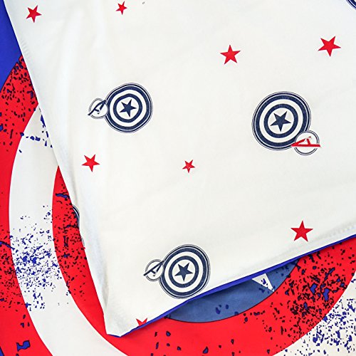Disney-Captain-America-Bettwsche-Bettbezug-Kissenbezug-Baumwolle-Blau-140-x-200-x-1-cm