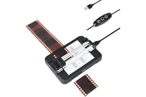 JJC Przecinak do folii przesuwnej do pasków foliowych 35 mm 120 formatów, narzędzie do cięcia folii z podświetlanym panelem, regulowana 11-stopniowa jasność