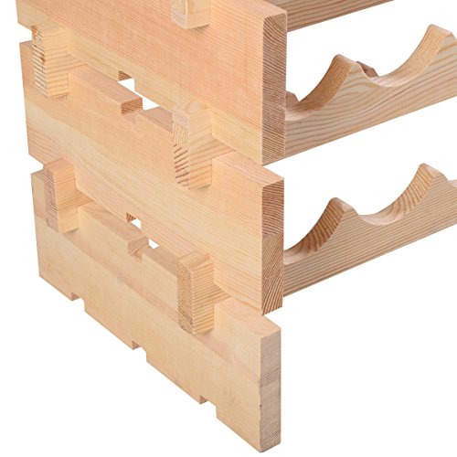 Weinregal aus Holz Flaschenregal Weinständer 72 Flaschen Holzregal Weinschrank - 5