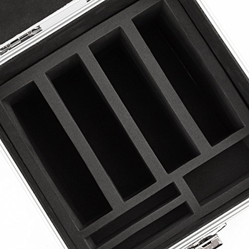 Salcar Schutzgehäuse Festplattenlaufwerke Schutz- und Transportkoffer aus Aluminium für 4x 3,5″ und 2x 2,5″ Laufwerke mit Schaumstofffür - 6