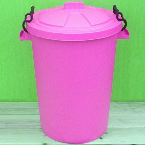Pink 110 Litre Bin/Storage For Homes Gardens Animal Feed (Make In The UK)