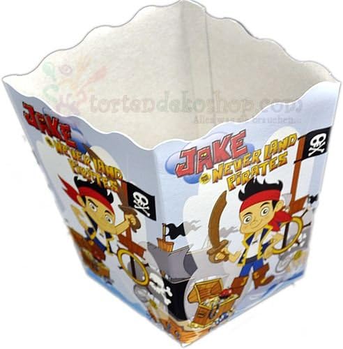 Decorative Shop Pirate Jake Set Of 6 Party Popcorn Tub