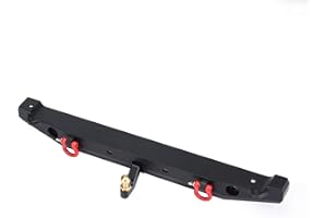 YOSOO HEALTH GEAR Paraurti posteriore RC Crawler, paraurti RC in metallo, paraurti posteriore RC con luci e gancio di traino per Traxxas TRX4 Axial SCX10II 90046 Remote Control Car