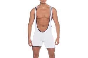 MUSCLE ALIVE Hommes Fitness Sport Décolleté Plongeant Débardeur de Lutte Sport Body Combinaisons