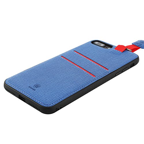 IPhone 7 Plus Hülle, BASEUS Case ID Card Insert + Lanyard zurück Fall Deckung für iPhone 7 Plus 5,5 „ID-Kartenhalter Cases (blau) - 5