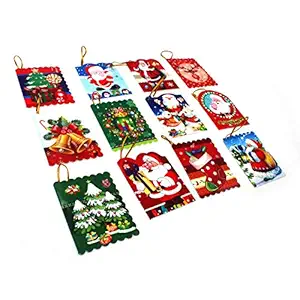 Jades : Christmas Theme Gift Tags - Pack of 12 (Set-A)