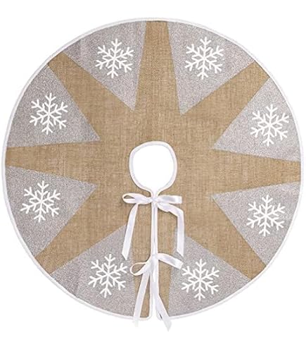 Gonna Per Albero Di Natale In Iuta - Tappeto Base Decorativo 90 O 120 Cm, Stile Tradizionale E Naturale