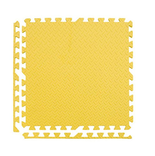 Preisvergleich Produktbild WZG 4PC Puzzle Schaummatten Kriechen Matten Zu Erhöhen Kinder Fitness Matten Schlafzimmer Wohnzimmer Fußmatten 60 * 60 * 2,5 Cm,Yellow