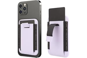 FIDWALL Magsafe portfel kompatybilny z iPhone 15/14/13/12 Pro/Max/Plus/Mini, etui na karty kredytowe RFID na 5 kart, liliowy