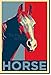 Produktbild Horse / Pferd Kunstdruck (Obama Hope Parodie) Hochglanz Foto Poster - Größe: 12 x 8 Inches (30x20cm)