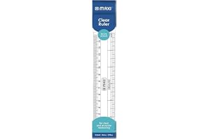 Maxi MX-PR15 Plastic Ruler, 15 cm Size, Clear