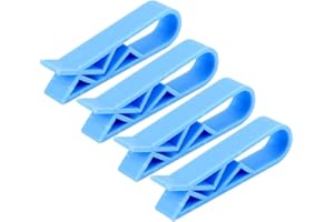 FACULX Lot de 4 ou 8 clips pour sac poubelle, fixations pour sac poubelle pour cour et extérieur pour usage domestique, fêtes en plein air, pique-niques, camping (4 pièces, bleu)