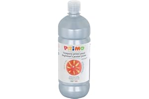 PRIMO - Tempere Lavabili per Bambini +3 Anni e Principianti in Bottiglia da 1L, Colori a Tempera Primi Passi per Dipingere su Carta, Stoffa, Vetro e Altro, Lavoretti Creativi per Bambini e Hobby