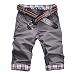 Produktbild Junjie Männer Sport Slim Fit Plaid Button Lässige Jogginghose Kordelzug Sweatpants Shorts Hose Schwarz, Grau, Khaki, Beige, Blau, Dunkelblau, Braun, Armee Grün, Gelb