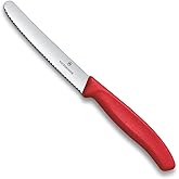 Victorinox 6.7831.C1 Swiss Classic 11cm Tırtıklı Domates Bı&ccedil;ağı, Kırmızı
