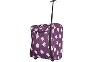 ZAHRAB Easyjet 45x36x20 Underseat Bag Lightweight Hand Luggage Cabin Bag Trolley with Wheels Flight Bags Suit Case (Daisy)