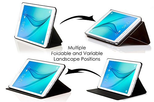 Forefront Cases® Neue Leder Hülle / Tasche / Case / Cover für Samsung Galaxy Tab A 9.7 SM-T550 (Mai 2015) – Rundum-Geräteschutz und intelligente Auto-Sleep-Wake-Funktion mit 3-JAHRES-GARANTIE VON FOREFRONT CASES – inkl. Eingabestift - 3