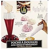 Manga pastelera, soporte y 8 boquillas para cocina